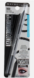 Maybelline Tattoo Studio Eyeliner 900 Deep Onyx in black packaging for precise eye lining.