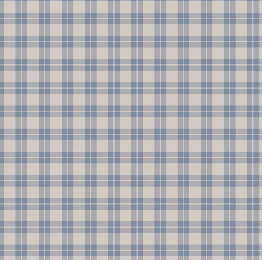 Channing Removable Plaid Wallpaper in Black, Blue, Pink and Beige