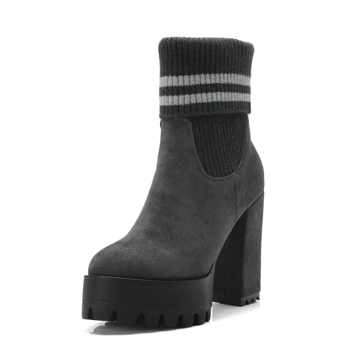 Women's Waterproof Chunky Heel Platform Boots