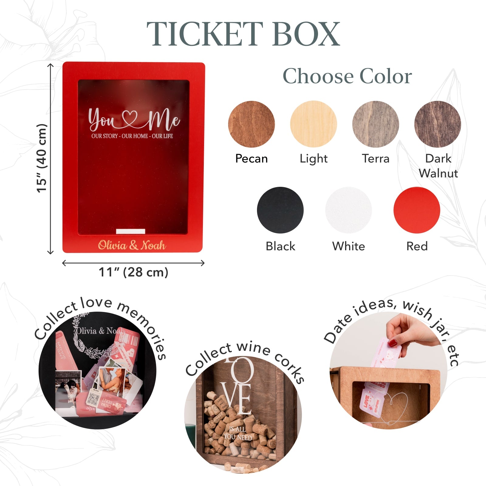Minimalist Travel Ticket Box for Souvenirs and Memories