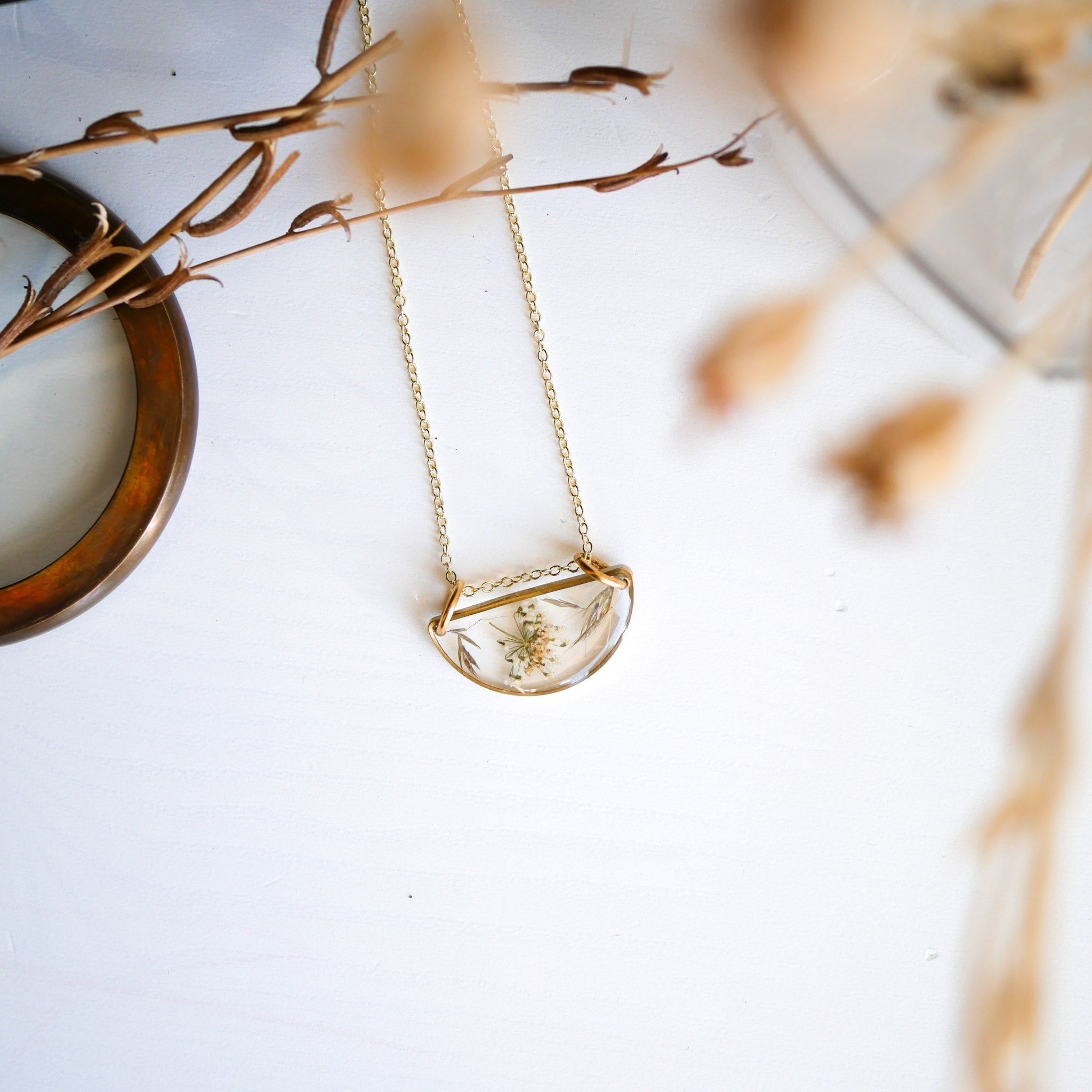 Meadow Luna Necklace - Botanical Gold Plated