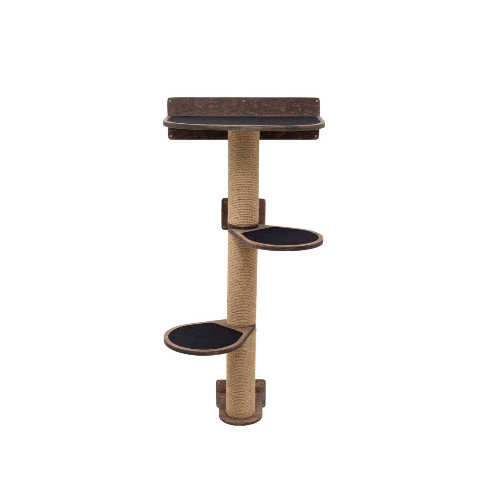 Medium Cat Tree in Dark Walnut – Premium Multi-Level Cat Tower