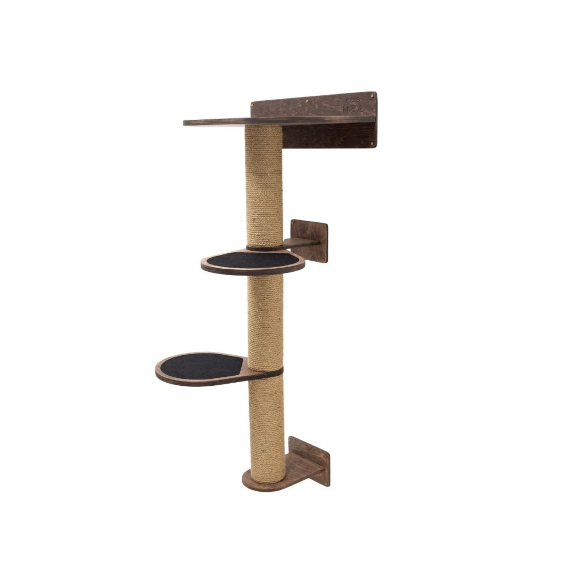 Medium Cat Tree in Dark Walnut – Premium Multi-Level Cat Tower