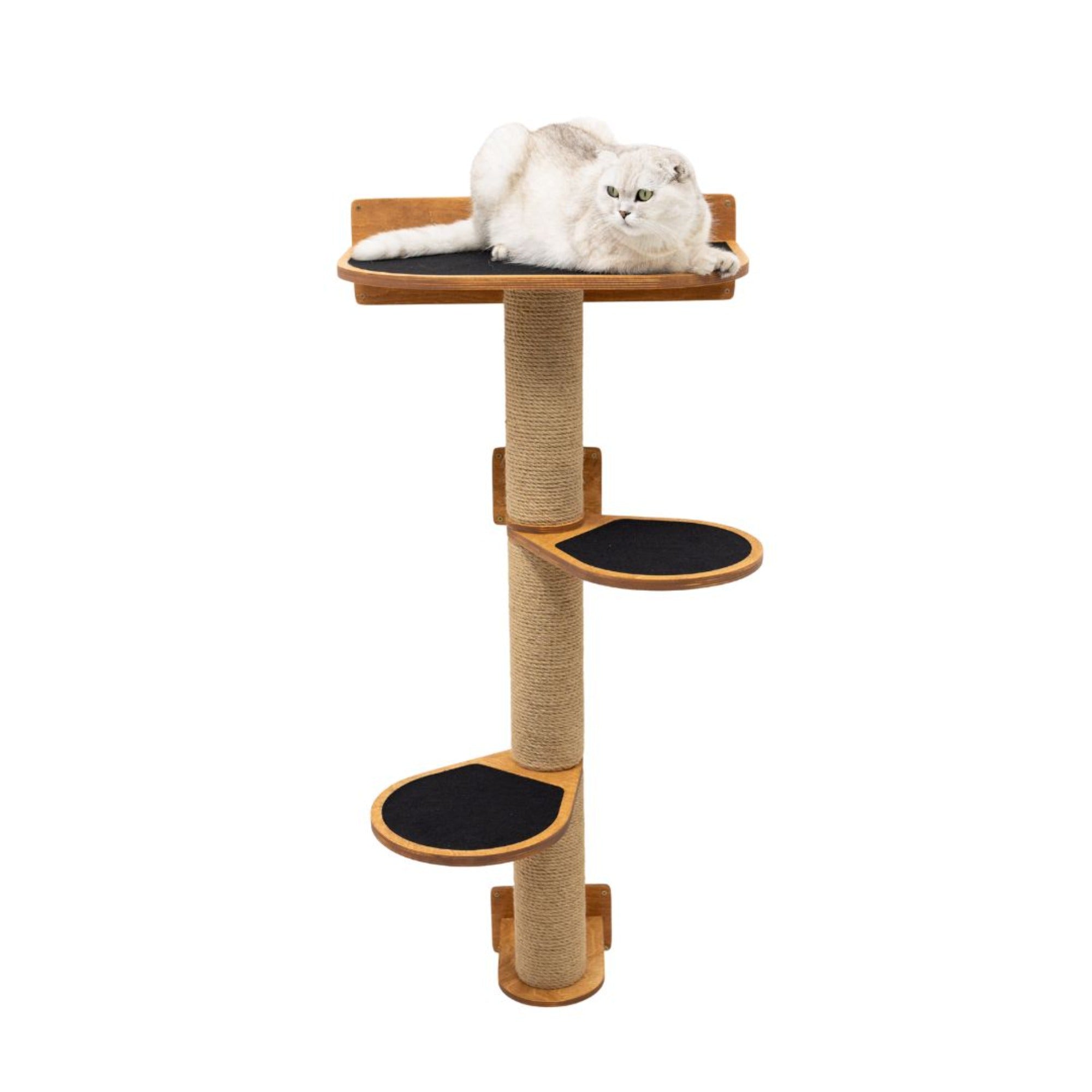 Medium Cat Tree in Oak – Minimalist Wall-Mounted Modern Design
