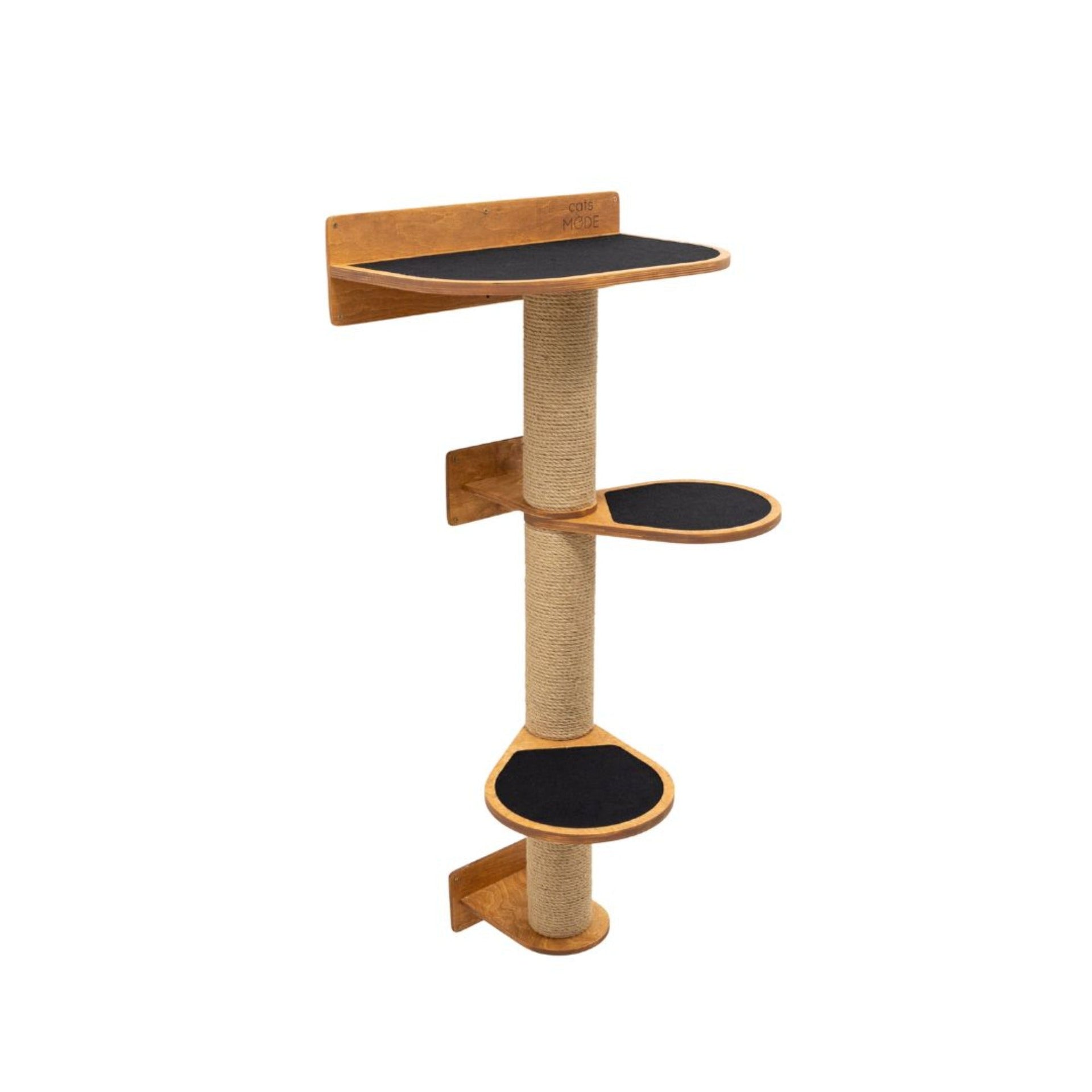 Medium Cat Tree in Oak – Minimalist Wall-Mounted Modern Design