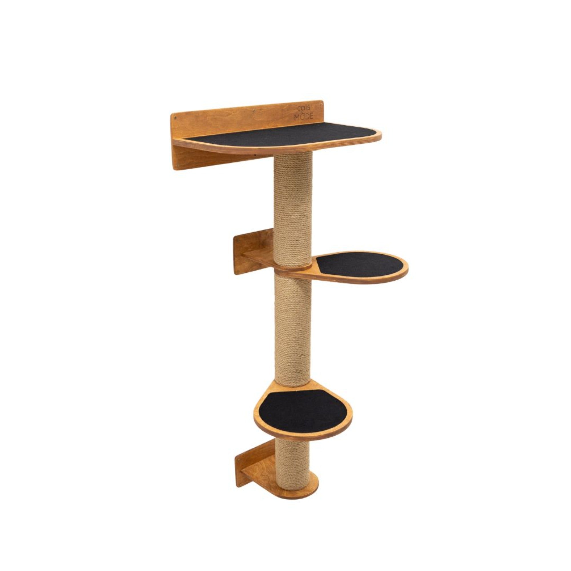 Medium Cat Tree in Oak – Minimalist Wall-Mounted Modern Design