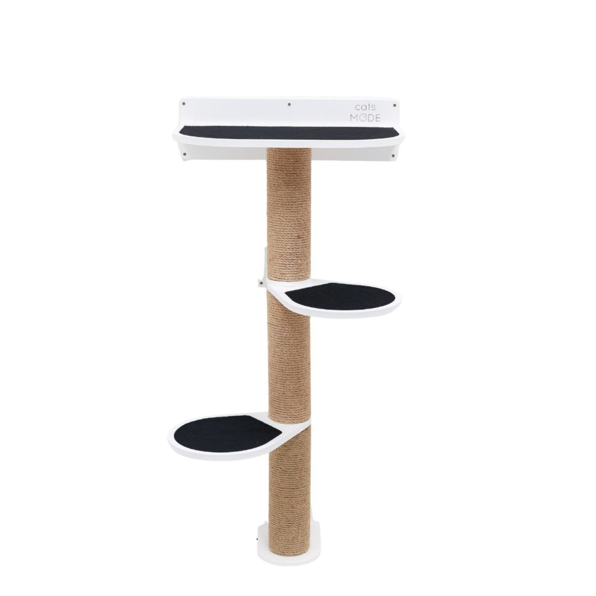 Medium White Cat Tree - Durable Climbing Tower for Indoor Cats