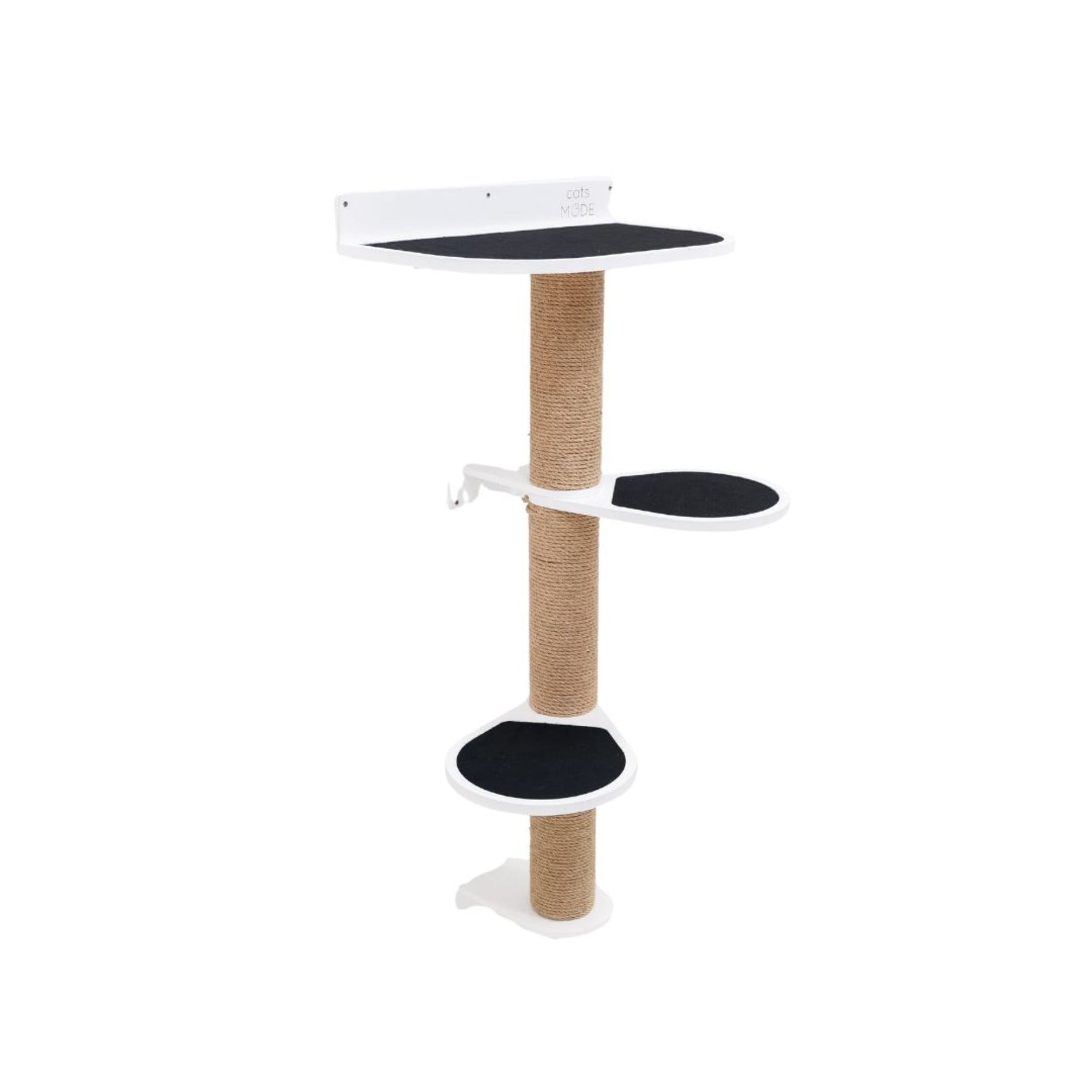 Medium White Cat Tree - Durable Climbing Tower for Indoor Cats