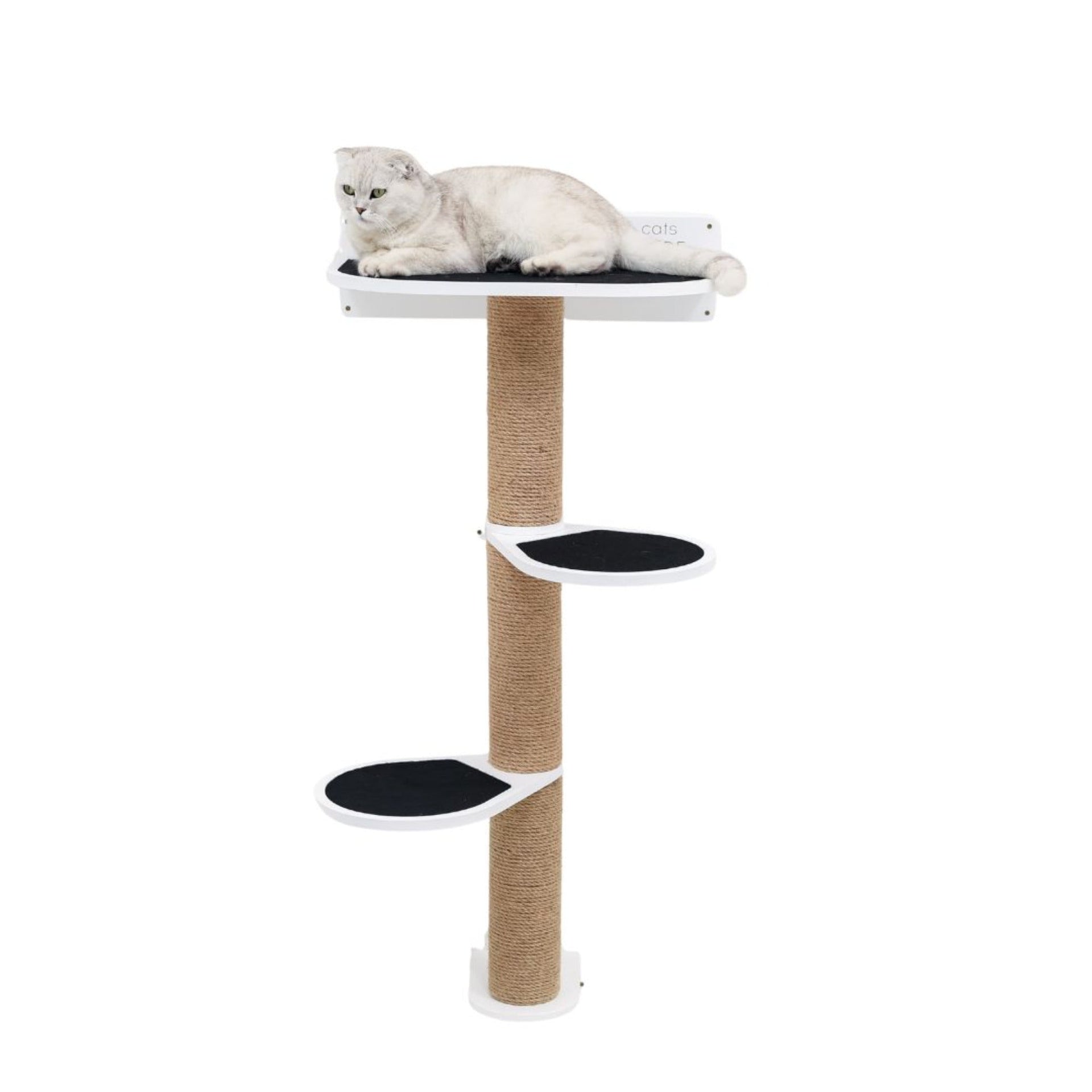 Medium White Cat Tree - Durable Climbing Tower for Indoor Cats