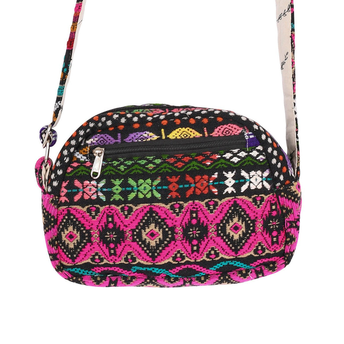 Woven Pattern Medium Crossbody Shoulder Bag with Zipper Pocket - Image 14