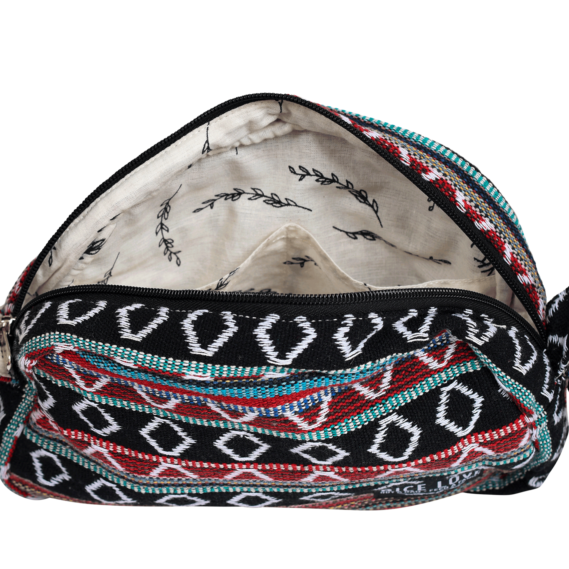 Woven Pattern Medium Crossbody Shoulder Bag with Zipper Pocket - Image 3