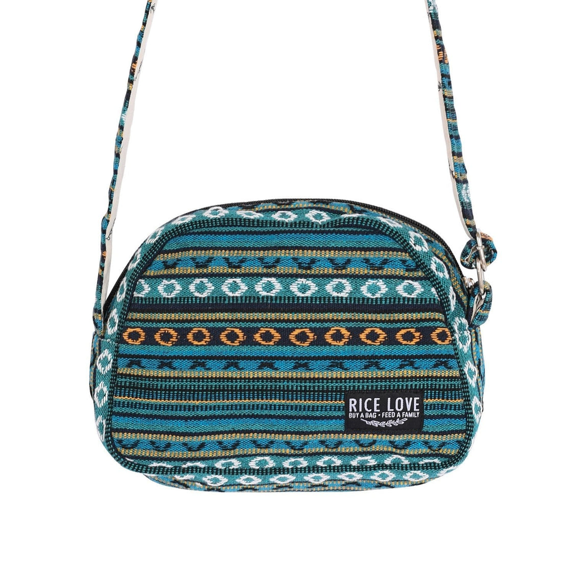 Woven Pattern Medium Crossbody Shoulder Bag with Zipper Pocket - Image 7