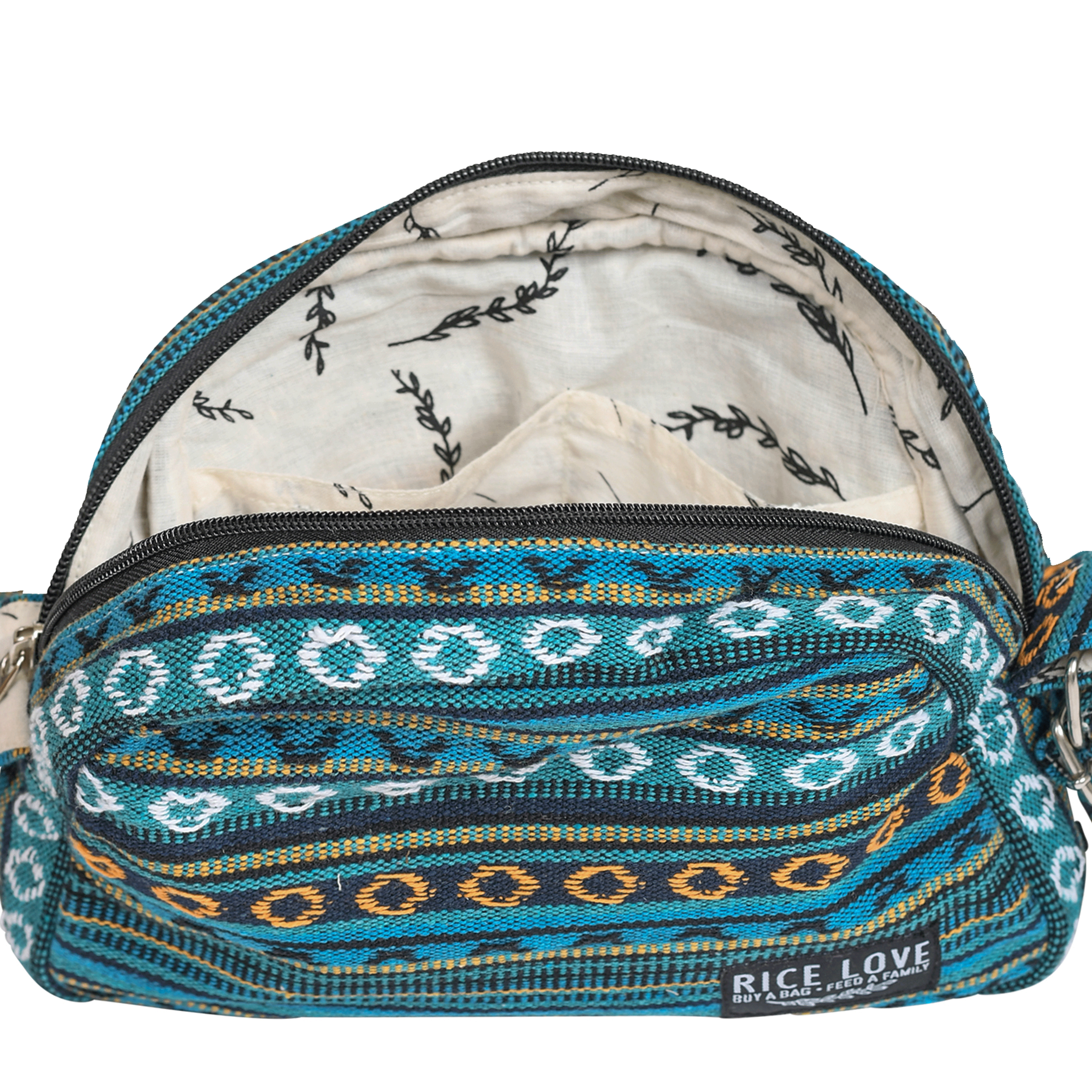 Woven Pattern Medium Crossbody Shoulder Bag with Zipper Pocket - Image 9