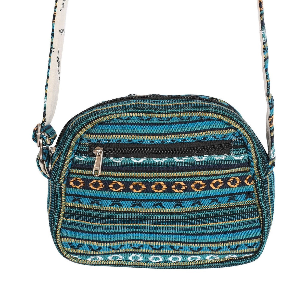 Woven Pattern Medium Crossbody Shoulder Bag with Zipper Pocket - Image 8