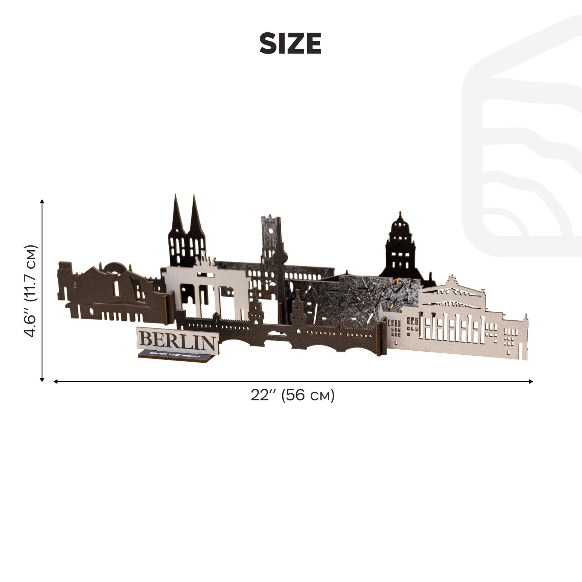 Berlin Wooden City Skyline Model – Architectural Travel Decor