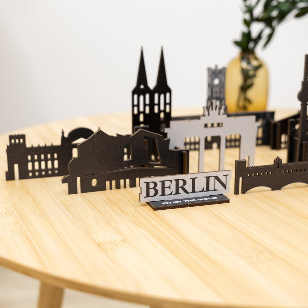 Berlin Wooden City Skyline Model – Architectural Travel Decor