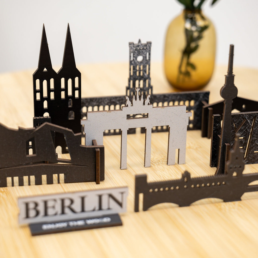 Berlin Wooden City Skyline Model – Architectural Travel Decor