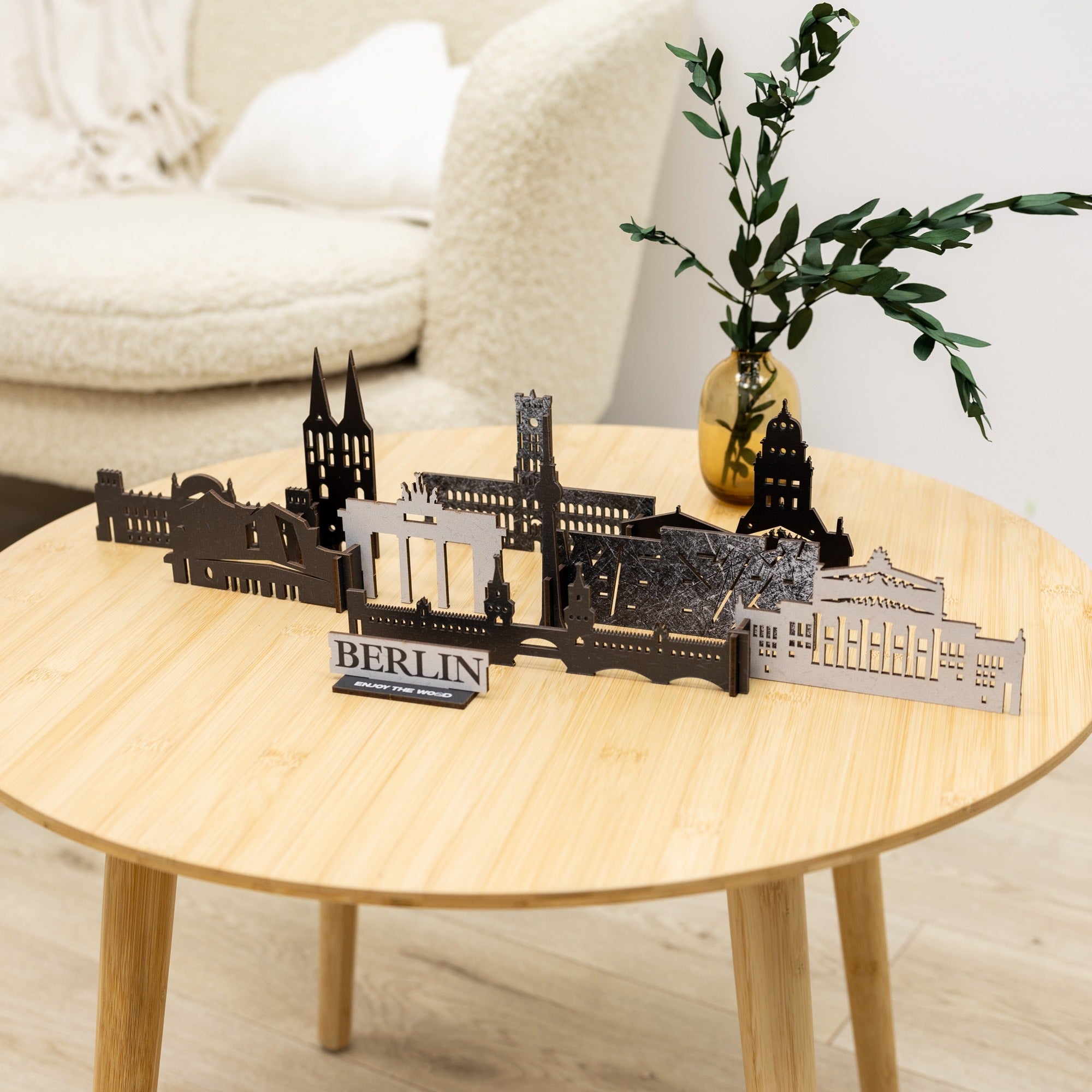 Berlin Wooden City Skyline Model – Architectural Travel Decor