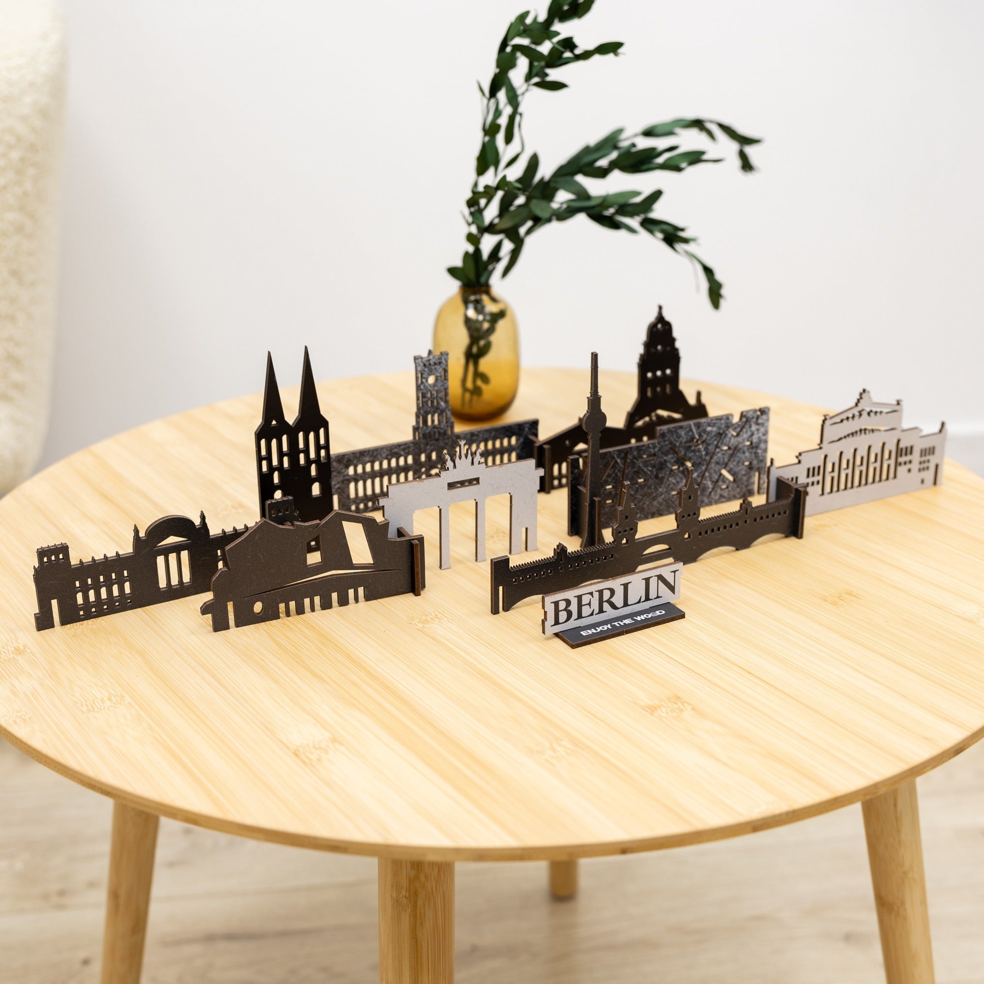 Berlin Wooden City Skyline Model – Architectural Travel Decor