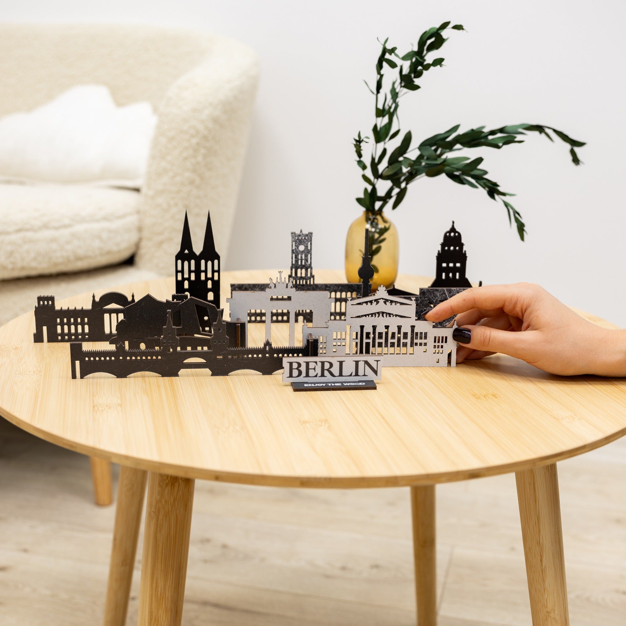 Berlin Wooden City Skyline Model – Architectural Travel Decor