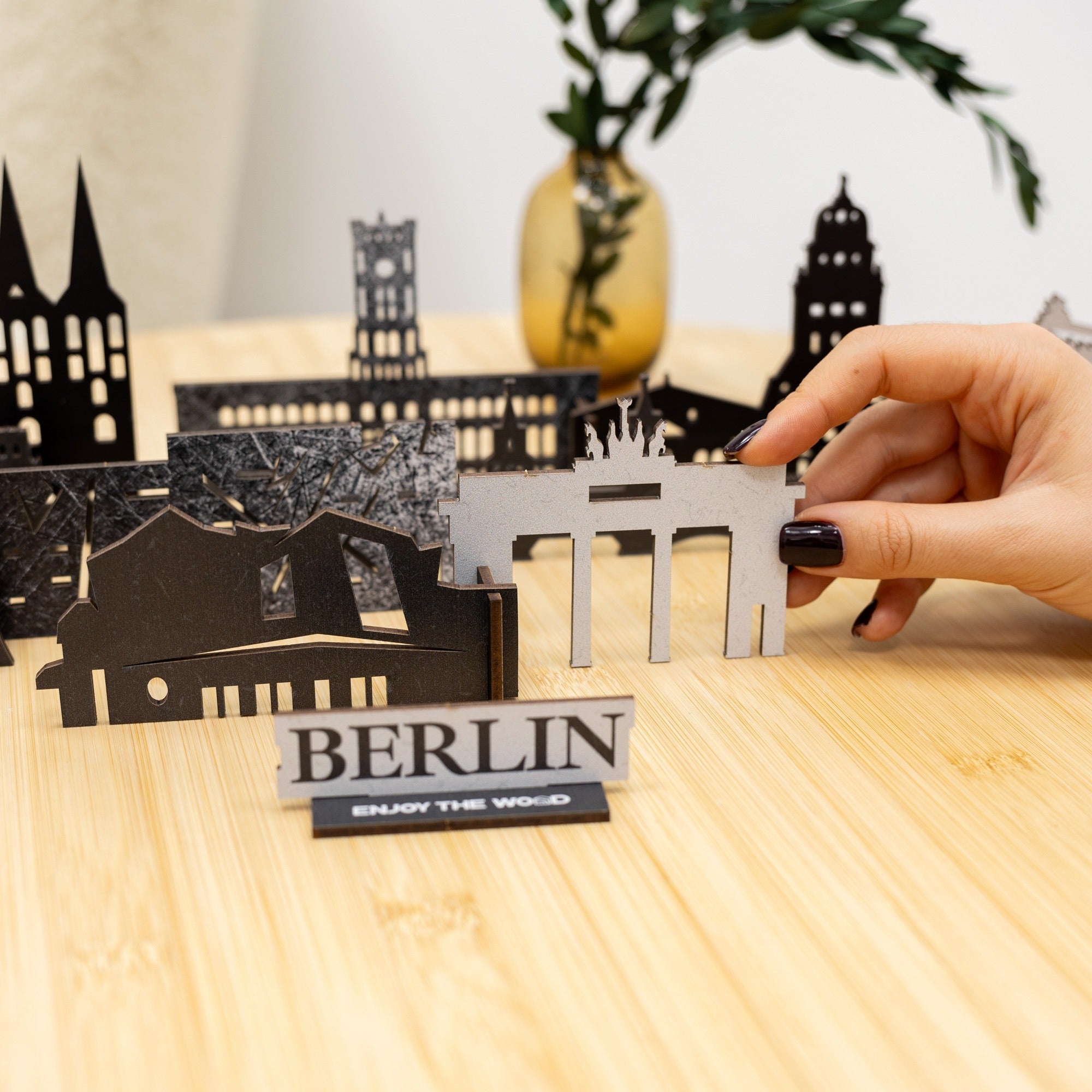 Berlin Wooden City Skyline Model – Architectural Travel Decor