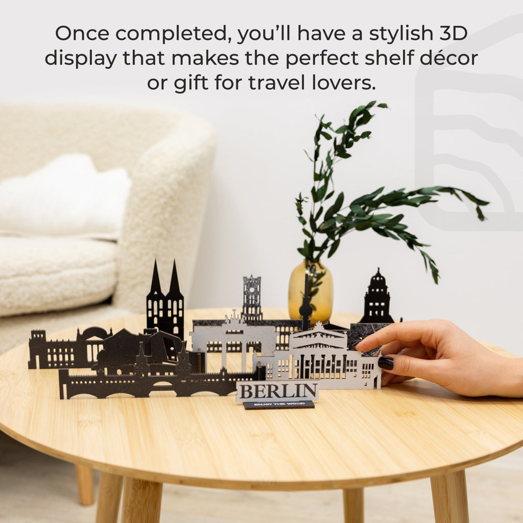 Berlin Wooden City Skyline Model – Architectural Travel Decor
