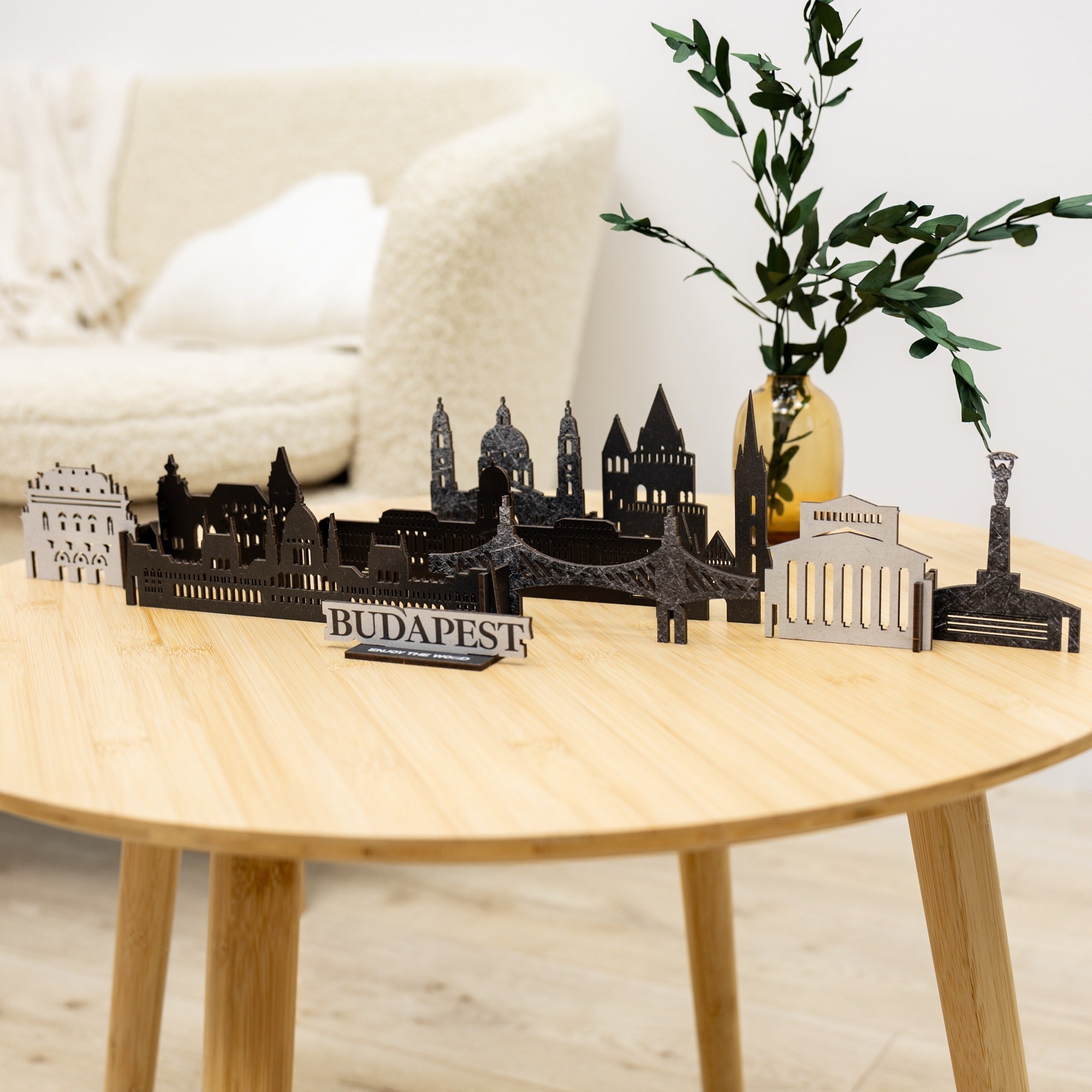 Budapest Wooden Memory City Travel Decor Sculpture