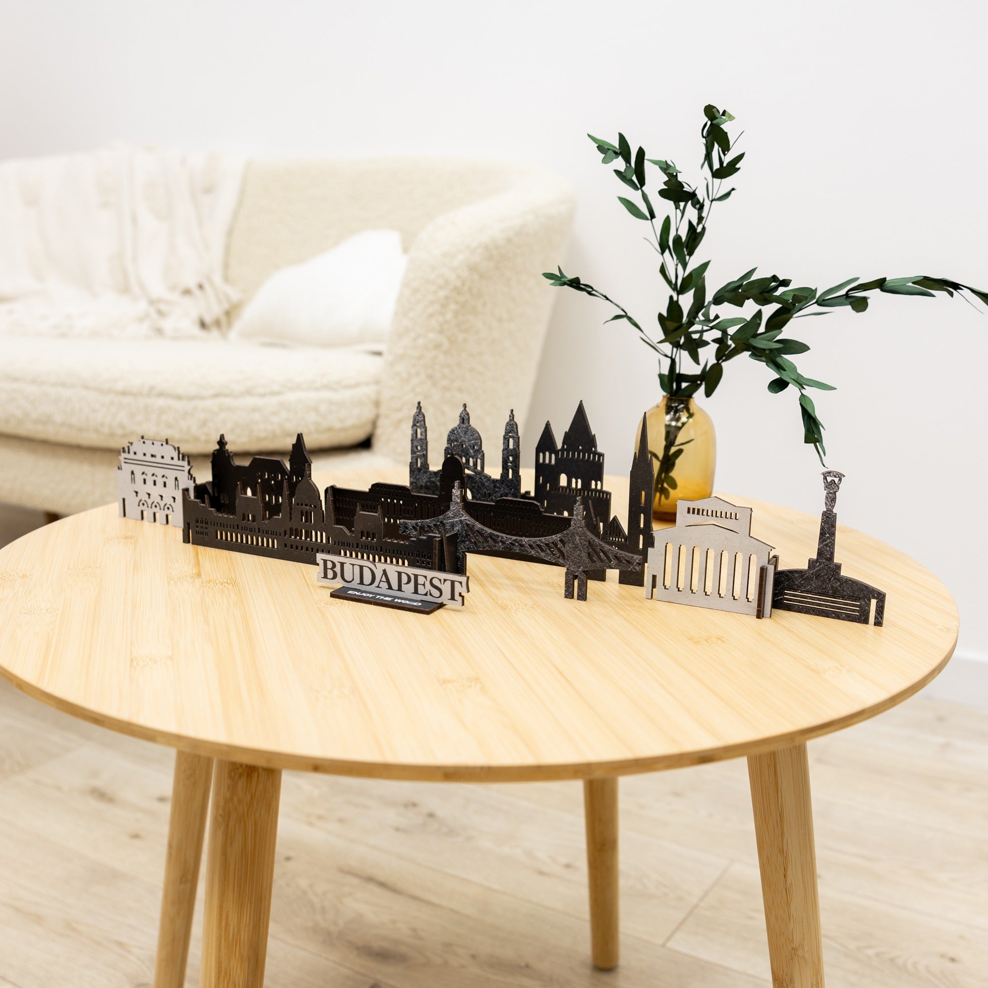 Budapest Wooden Memory City Travel Decor Sculpture