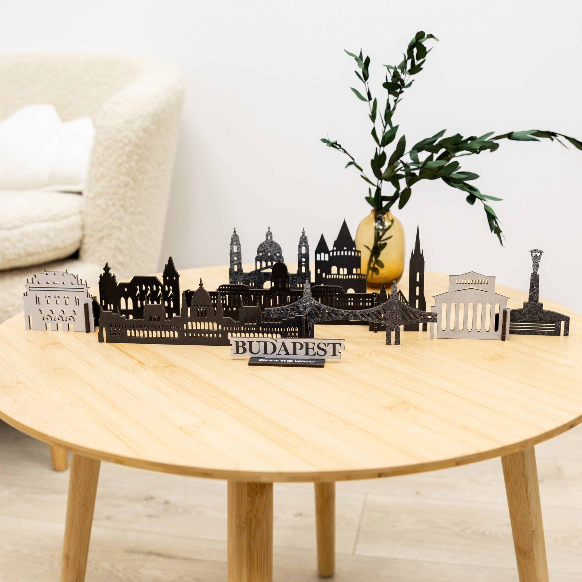 Budapest Wooden Memory City Travel Decor Sculpture