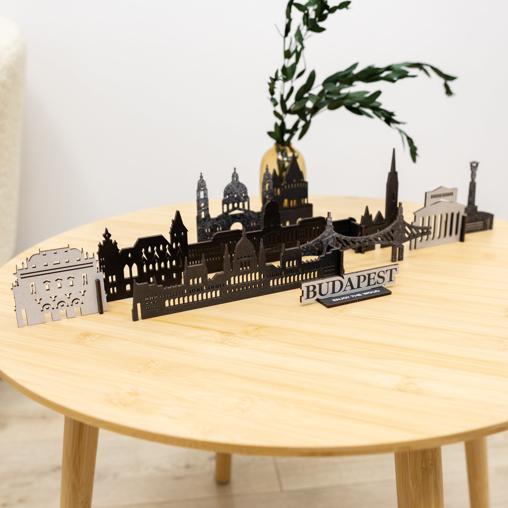 Budapest Wooden Memory City Travel Decor Sculpture
