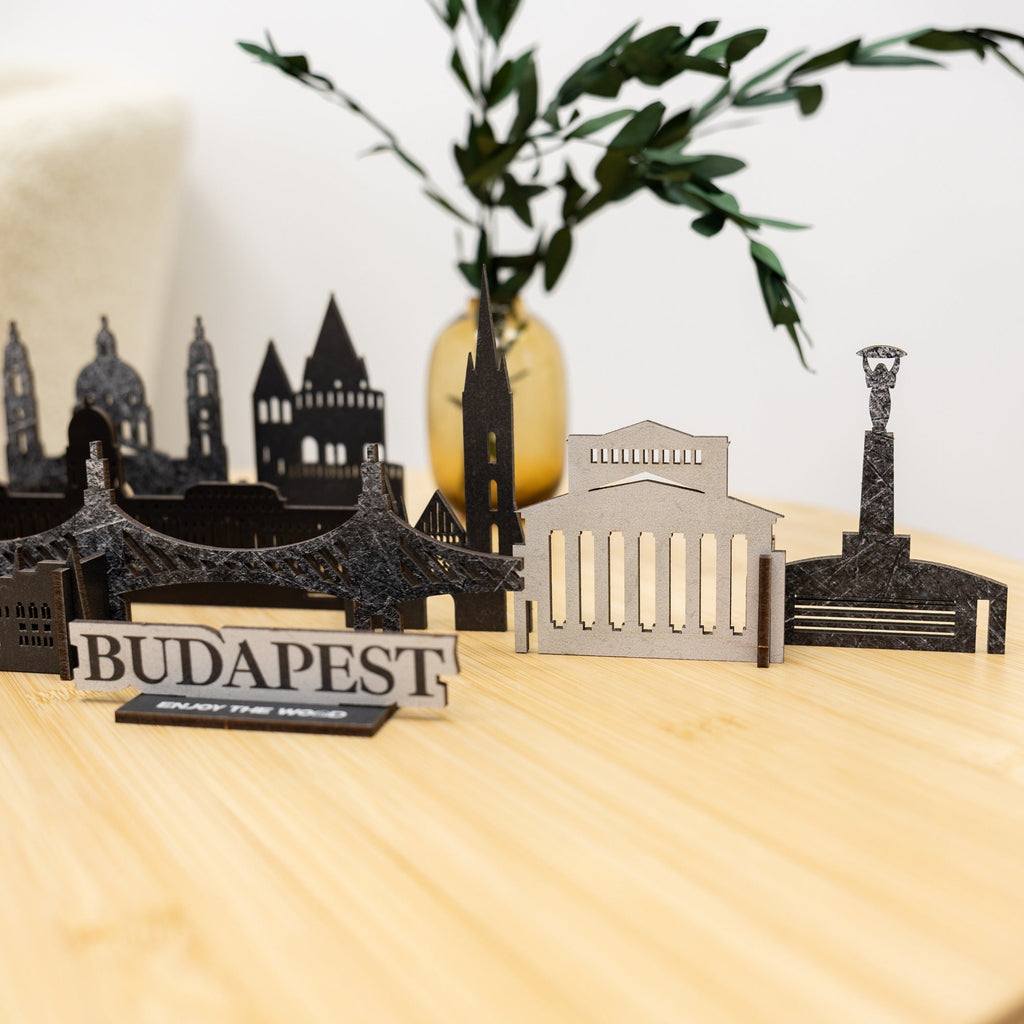 Budapest Wooden Memory City Travel Decor Sculpture