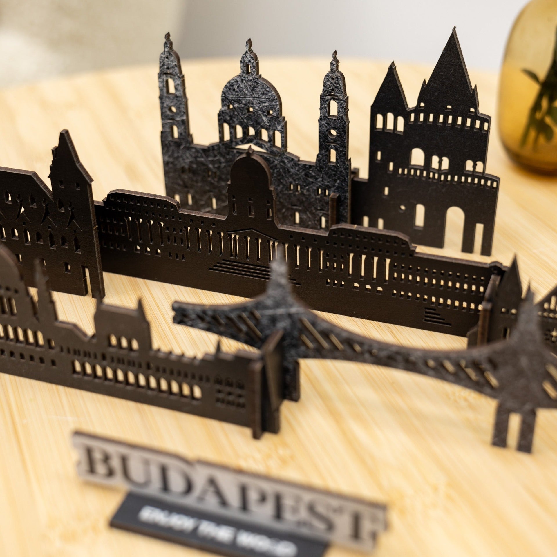 Budapest Wooden Memory City Travel Decor Sculpture