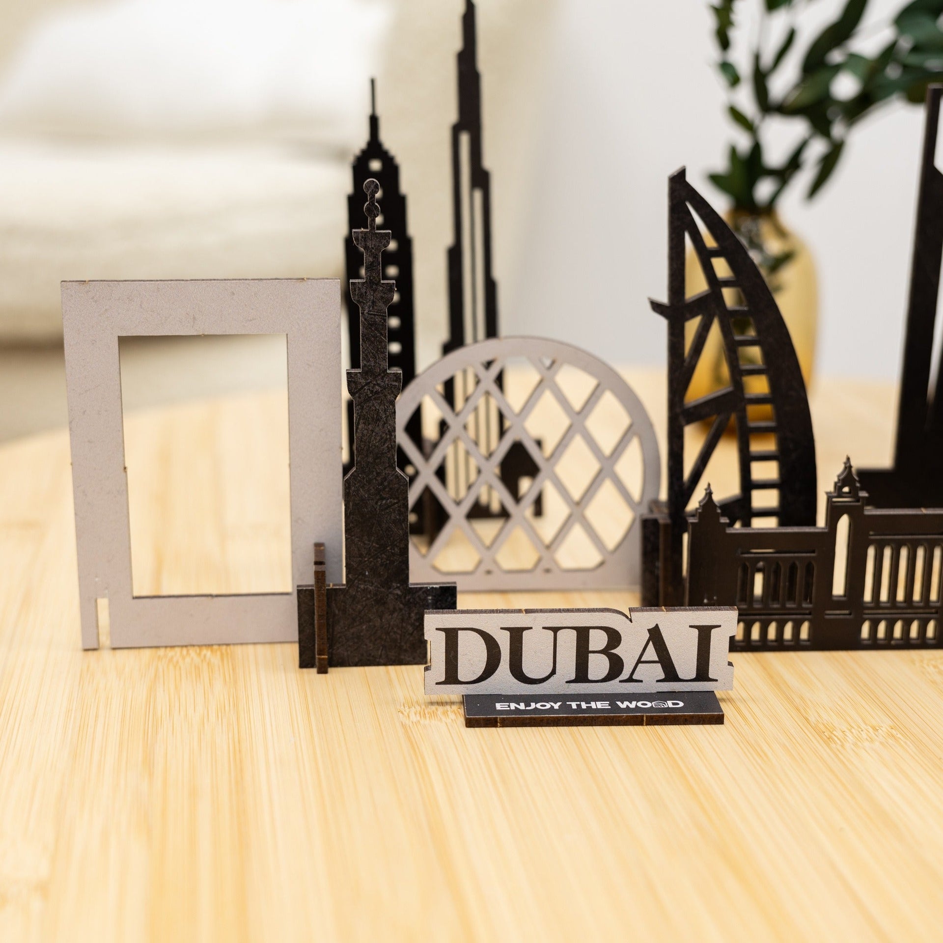 Dubai Skyline 3D Wooden Model Kit - Travel Memory Decor