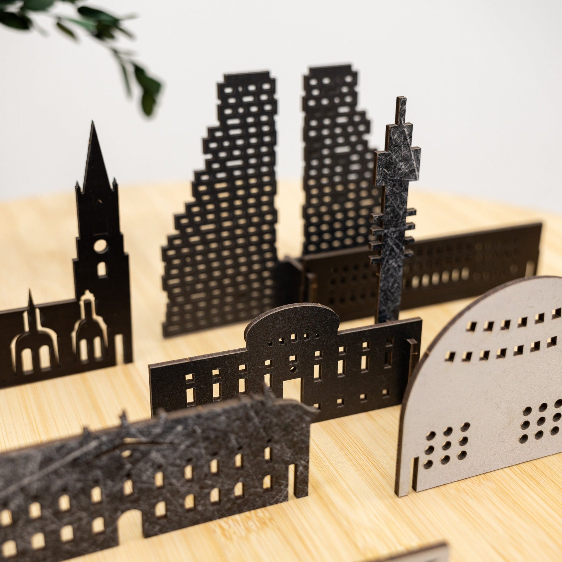 Stockholm Wooden City Skyline Map Decor - Nordic Travel Souvenir