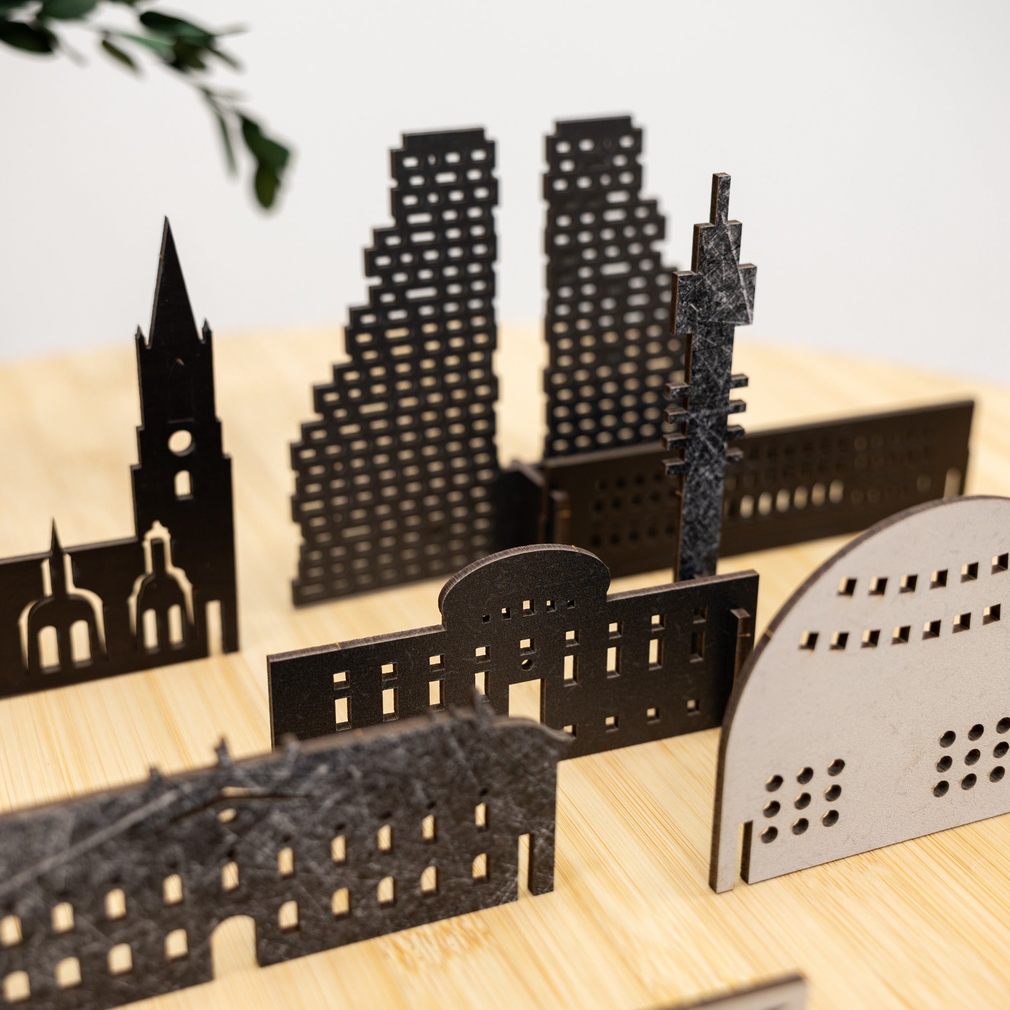 Stockholm Wooden City Skyline Map Decor - Nordic Travel Souvenir