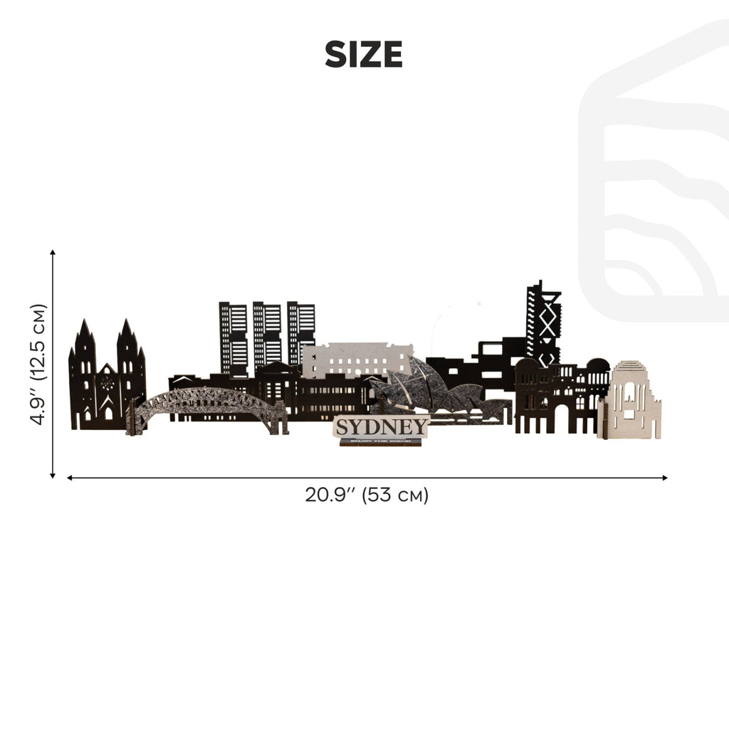 Wooden Sydney City Skyline Decor Model – 3D Travel Souvenir