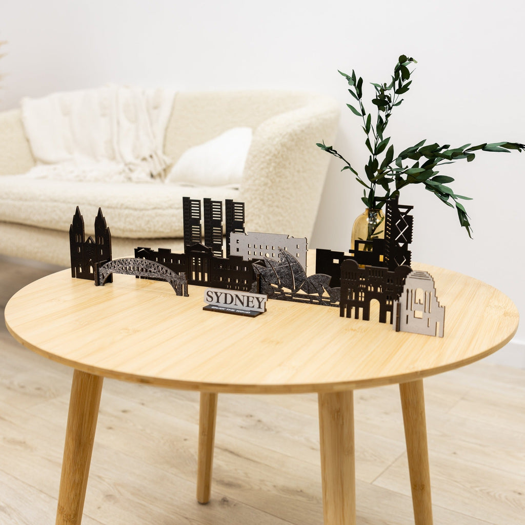 Wooden Sydney City Skyline Decor Model – 3D Travel Souvenir
