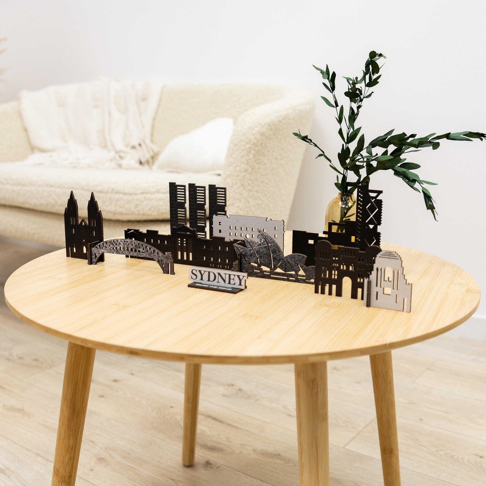 Wooden Sydney City Skyline Decor Model – 3D Travel Souvenir