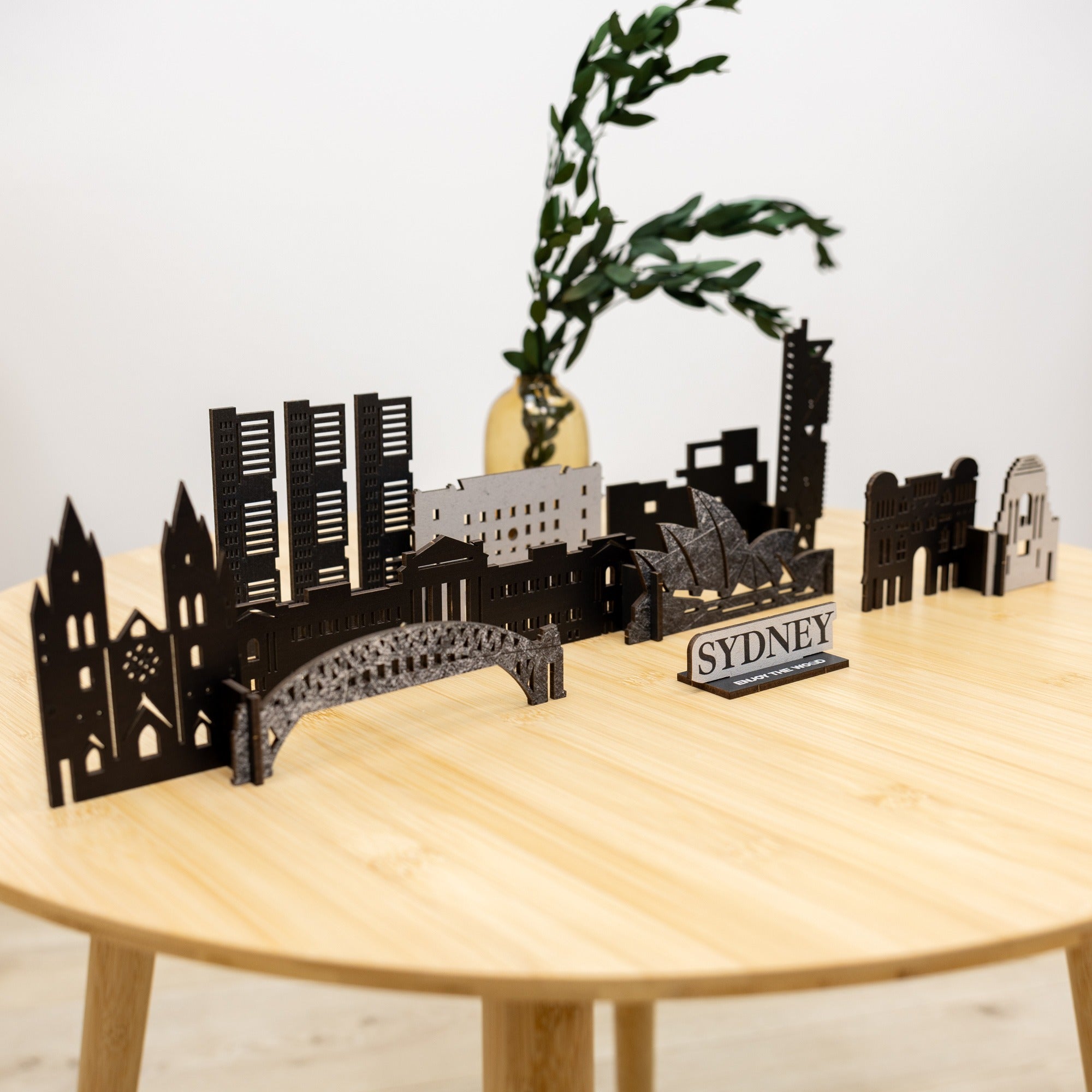 Wooden Sydney City Skyline Decor Model – 3D Travel Souvenir