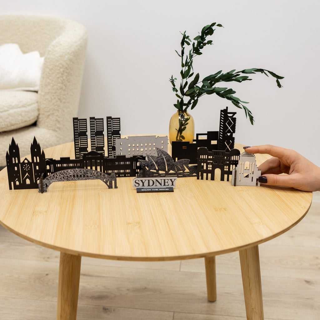 Wooden Sydney City Skyline Decor Model – 3D Travel Souvenir