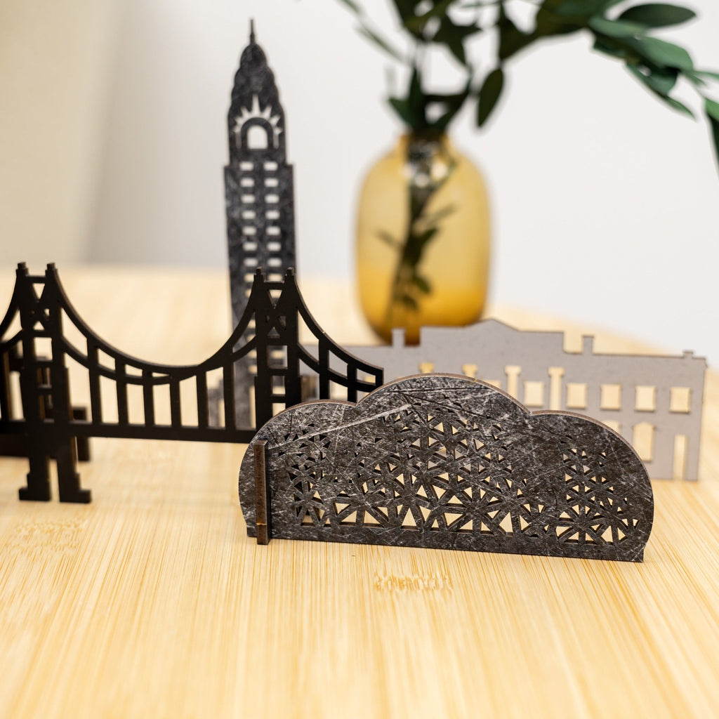 USA Buildings Wooden City Skyline Decor - American Travel Art