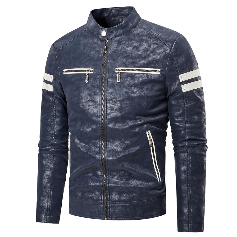 Men Autumn New Casual Vintage PU Leather Jacket Men's Motorcycle Luxury Leather Jacket Men’s Black Jacket For Ridding Motor Bike Outdoor Elegant Jacket For Men Winter Classic Brown Jackets