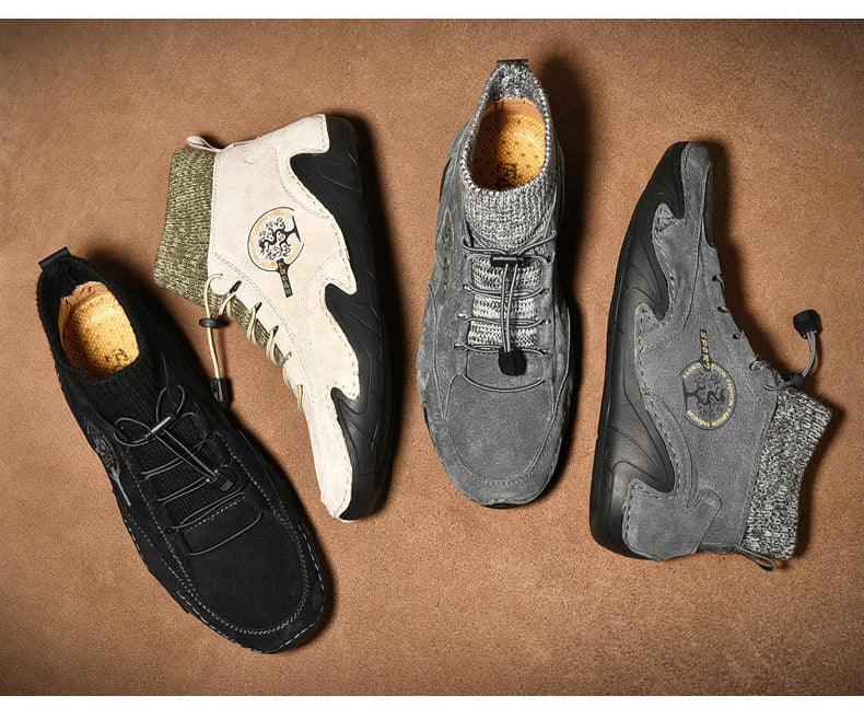 Men's Beige Canvas Casual Walking Sneakers Lightweight Sports Flats