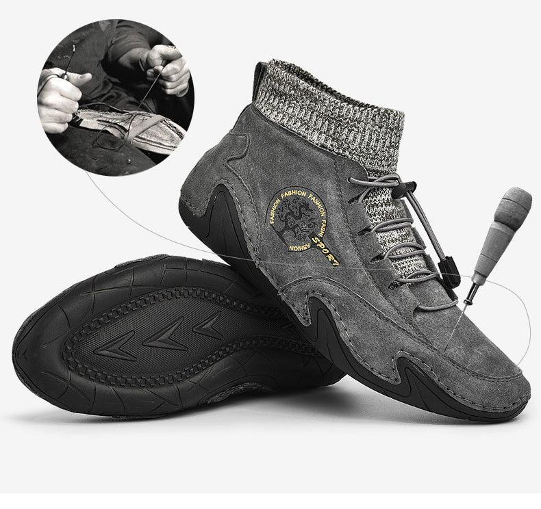 Men's Beige Canvas Casual Walking Sneakers Lightweight Sports Flats