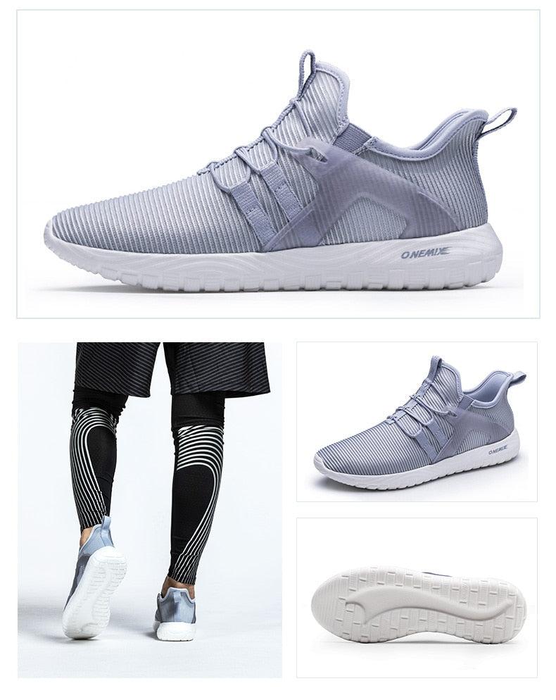 Lightweight Blue Mesh Breathable Walking Sneakers for Men