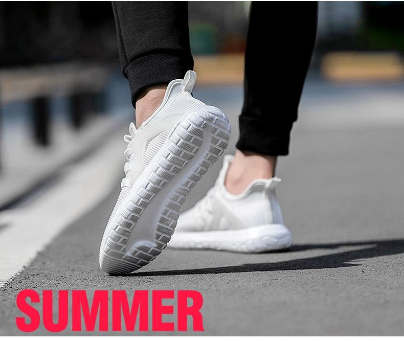 Lightweight Blue Mesh Breathable Walking Sneakers for Men