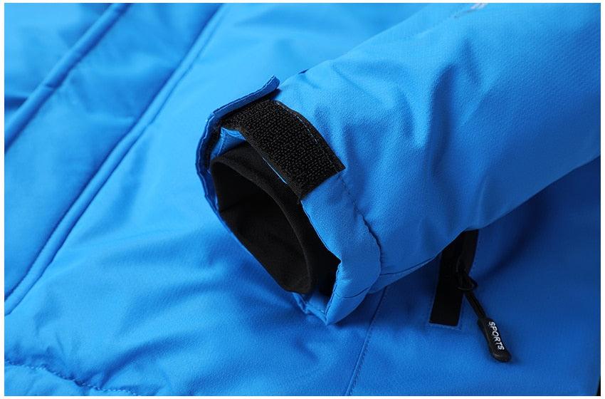 Men's Waterproof Winter Ski Jacket with Detachable Hood