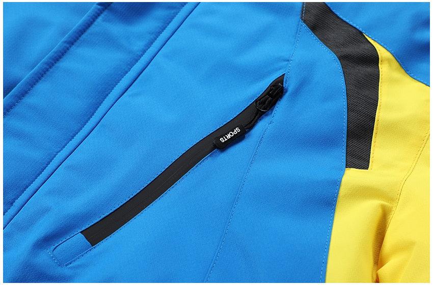 Men's Waterproof Winter Ski Jacket with Detachable Hood