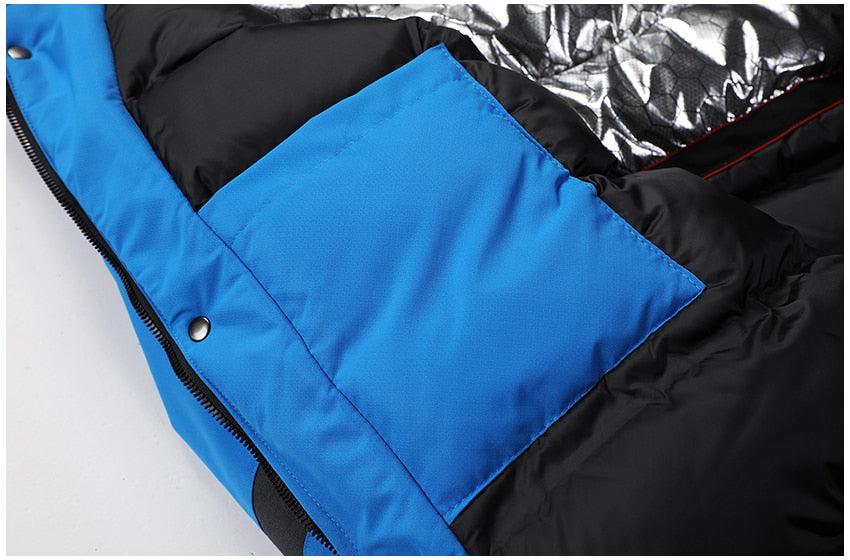 Men's Waterproof Winter Ski Jacket with Detachable Hood