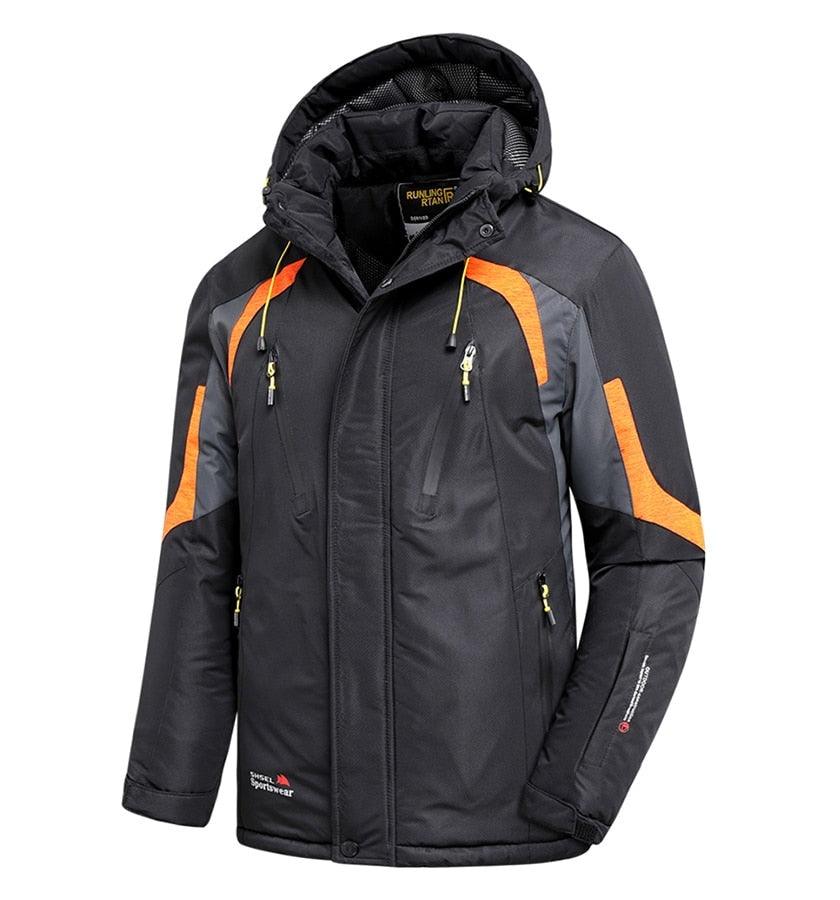 Men's Waterproof Winter Ski Jacket with Detachable Hood